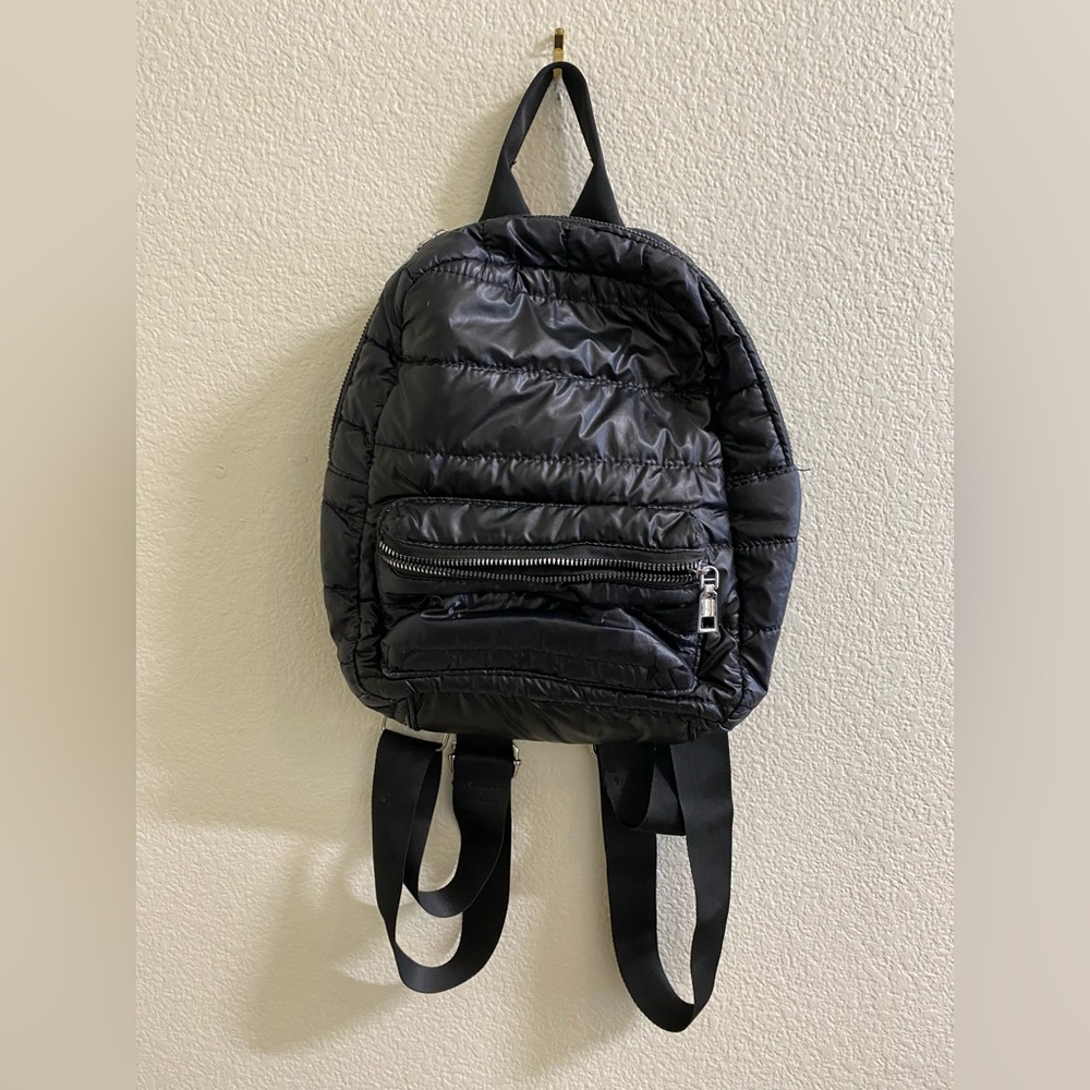 Black‎ Quilted Puffer Small Backpack